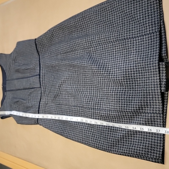Talbots Size 4 Gray & Navy Blue Houndstooth Tweed Sheath Dress, Never Worn - Picture 11 of 16